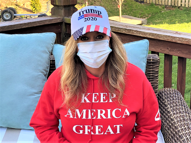 Heather Killebrew in MAGA 2020 gear April 2020