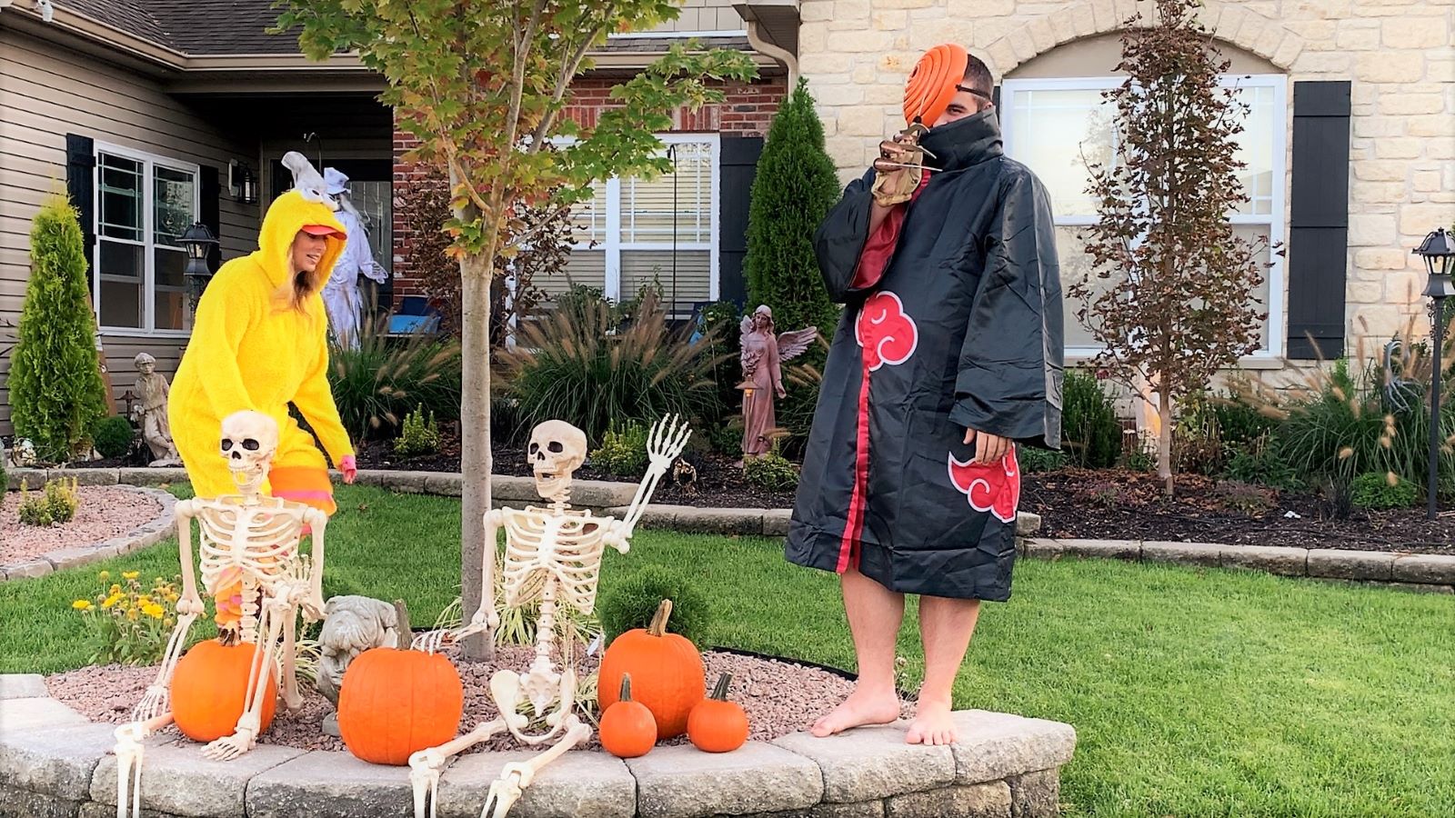 Heather Killebrew playing it up on this day. We both were in Big Bird costumes.