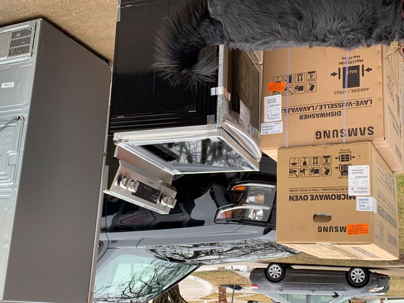 Heather Killebrew - 45th Birthday presents being installed. New Appliances.