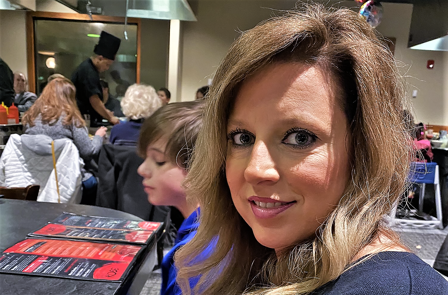 Heather Killebrew and the Montes men on her birthday.