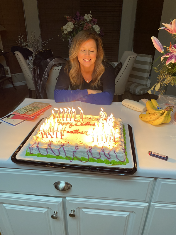 Heather Killebrew making her birthday wish