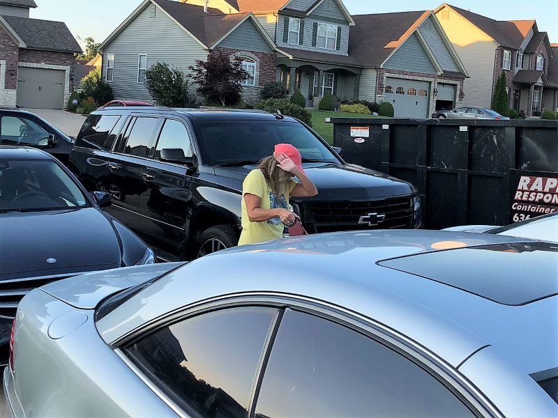 Heather Killebrew on July 4 2018 avoiding the camera like always