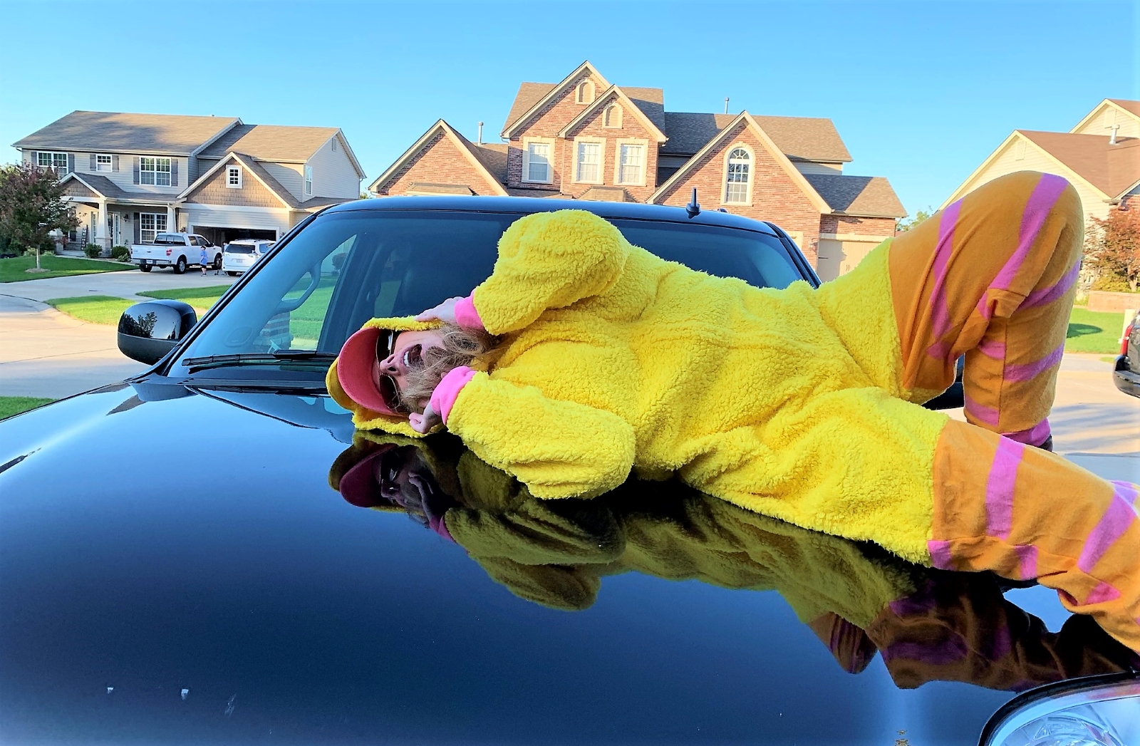 Heather Killebrew in Wentzville MO dressed in bigbird costume