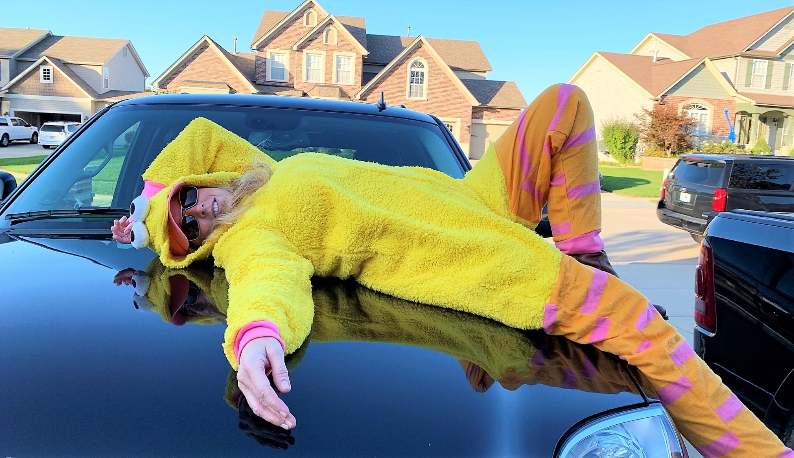 Heather Killebrew made it onto the hood of her SUV. Now comes that series of photographs. Heather was great.