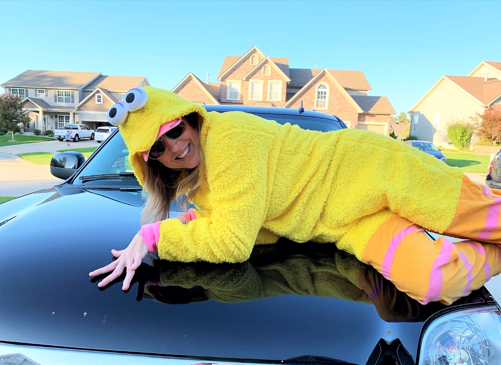 Heather Killebrew in Wentzville MO dressed in bigbird costume