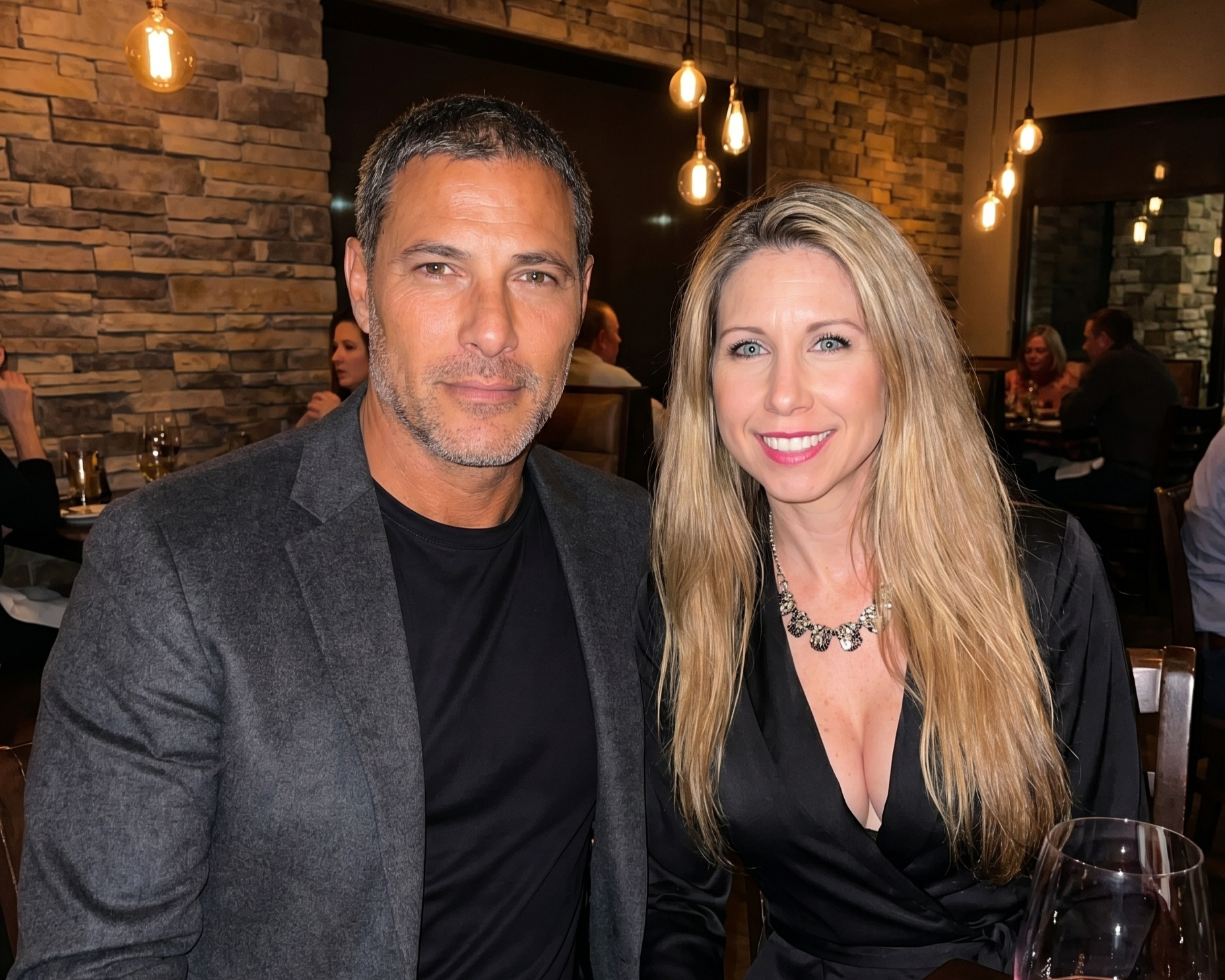 jrm and AB posing together during a climbing session at Stone Summit in 2018.