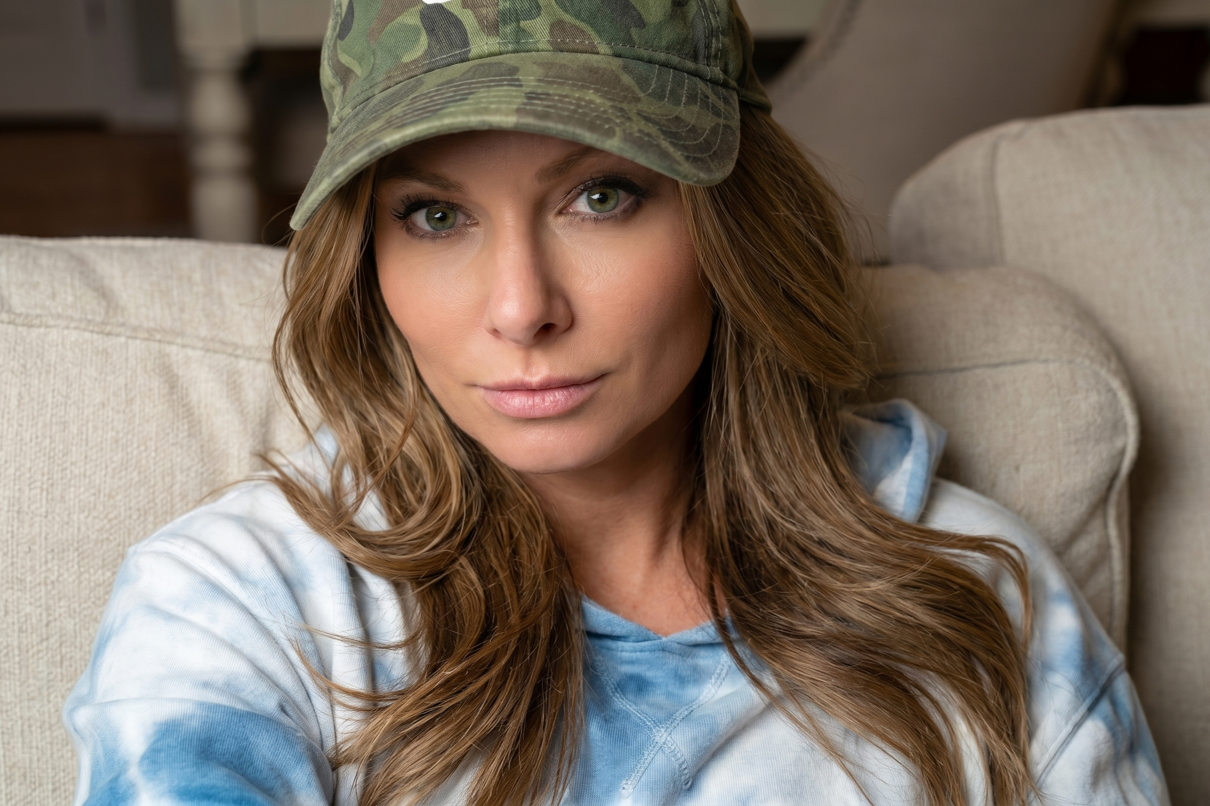 A serene interior portrait of M at her home in Lake St Louis, captured in the soft light of September 2021.